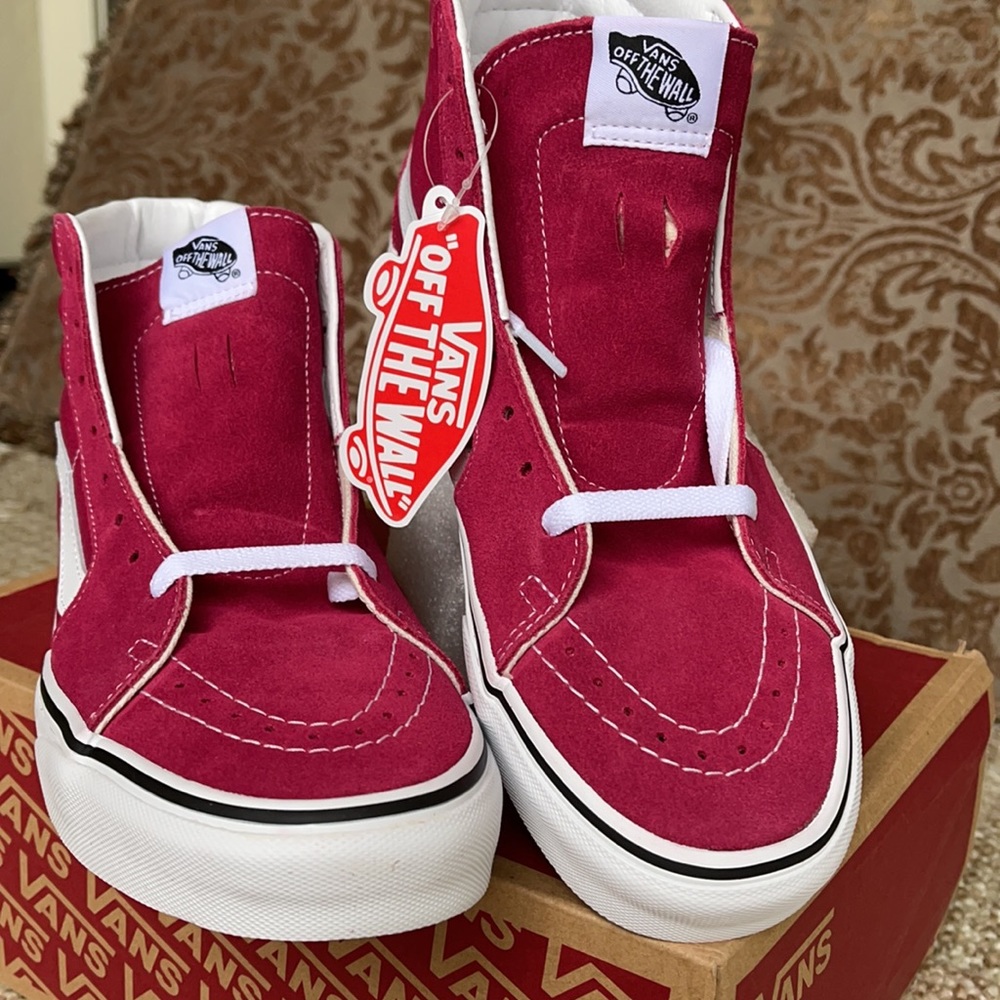 Vans Sk8-Hi Cerise/True White Men’s - Picture 7 of 16